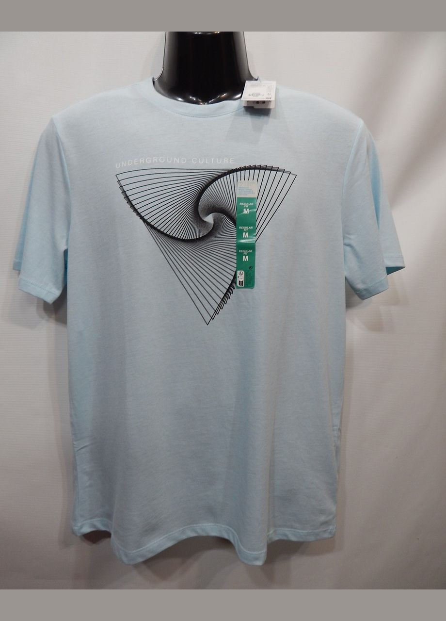 Голубая мужская футболка cares оригинал р.58 124fm Primark