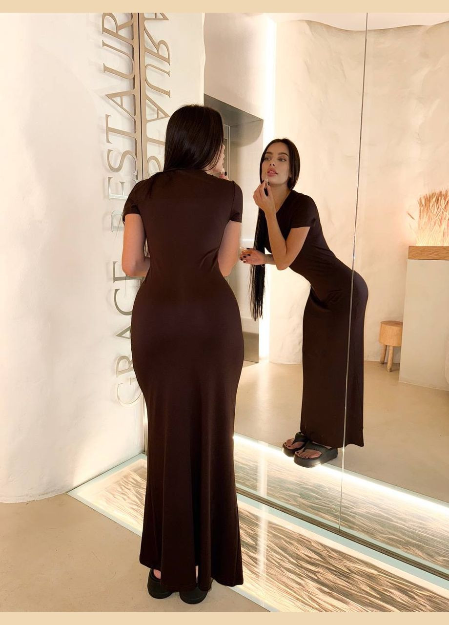 Коричнева кежуал сукня INLABEL однотонна