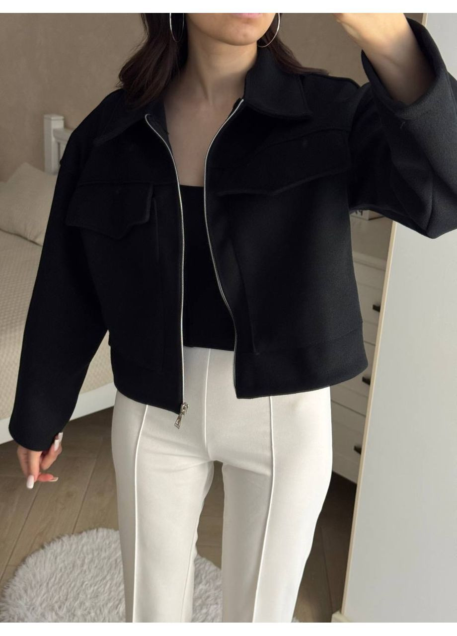 Жіночий кашеміровий бомбер оверсайз на блискавці (363839474)