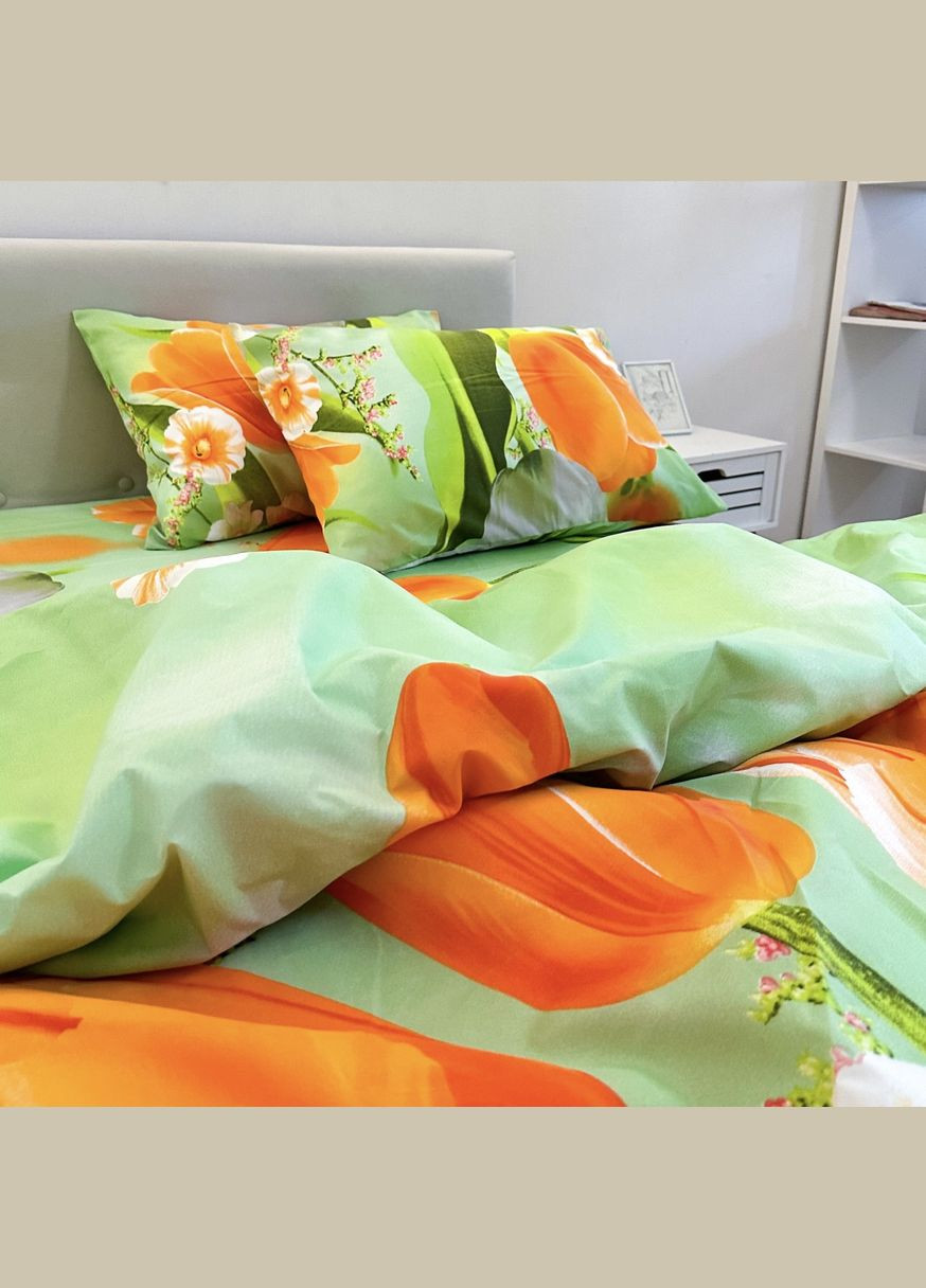 Постельное белье “ ”,Поликотон,Салатовый,Семейный, P-0119 Lelit (308071776)