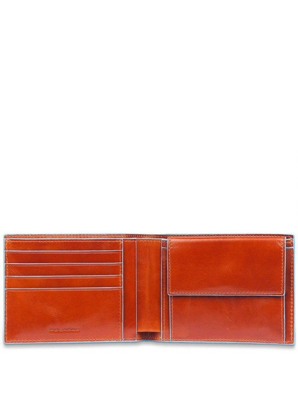 Кожаный кошелек BL SQUARE/Orange PU257B2R_AR Piquadro (341317176)