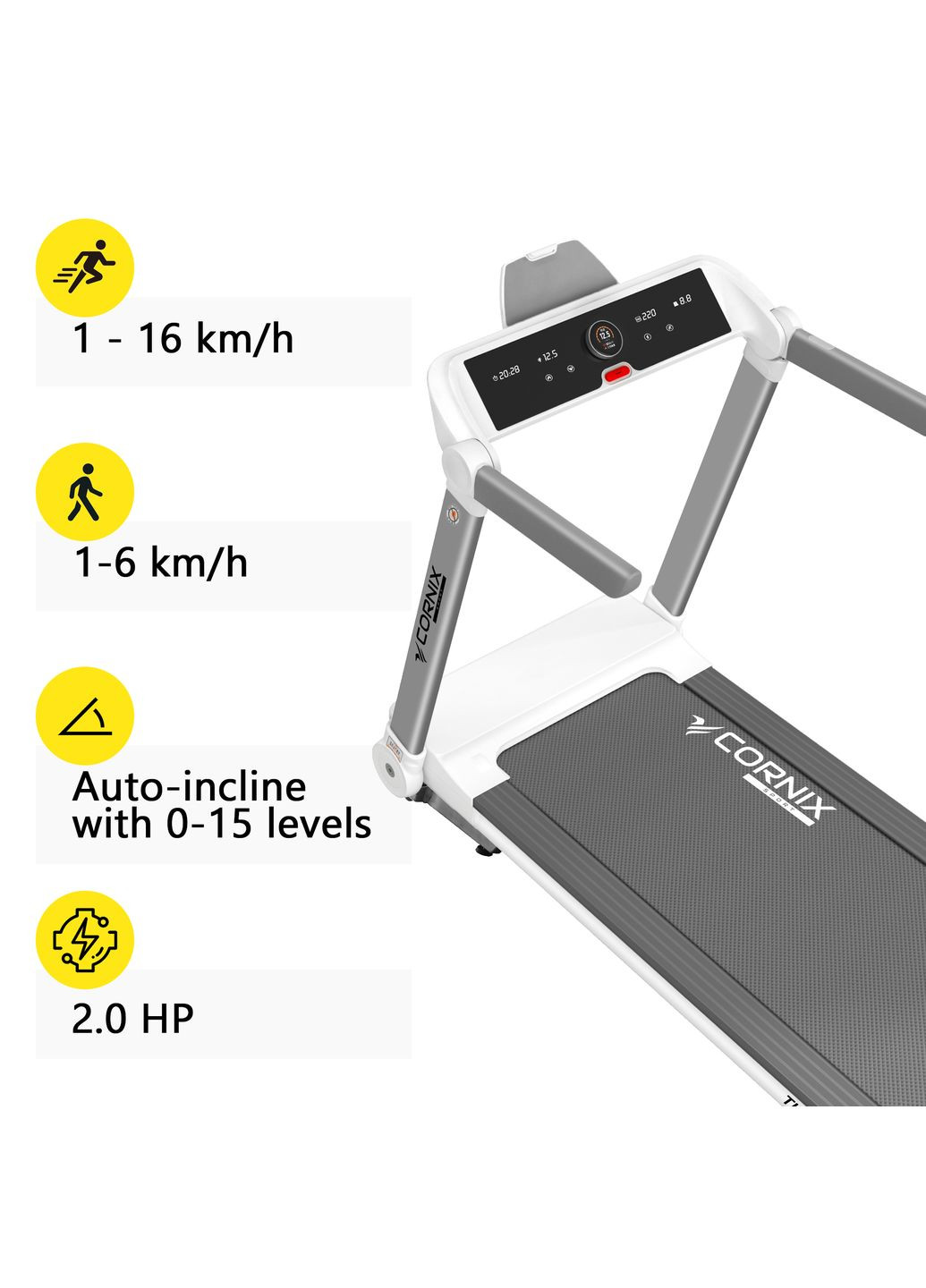 Бігова доріжка Tina White/Grey Cornix (317316392)