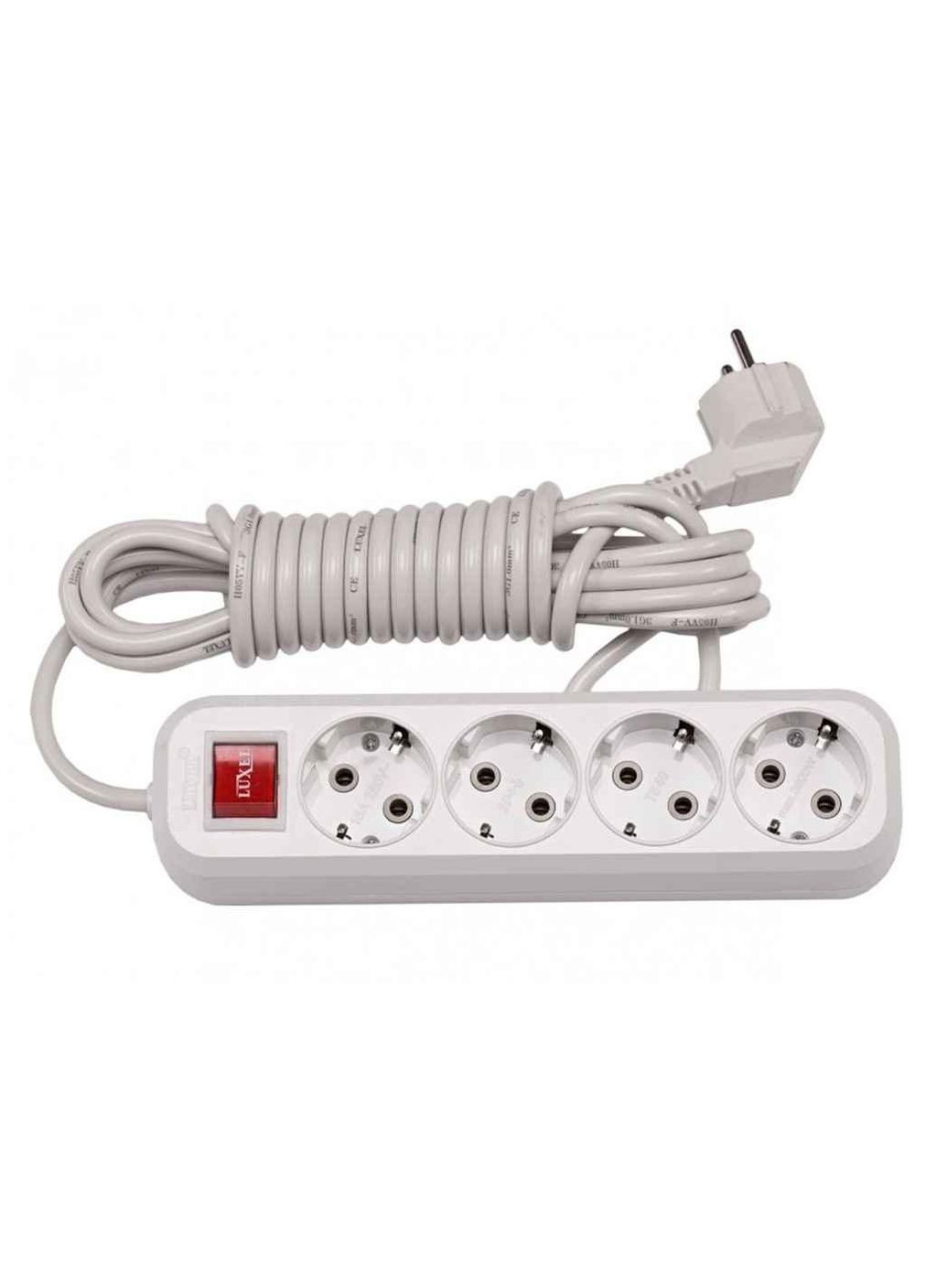 Удлинитель 5м 4 гнезда Земля выключатель 7255 ТМ Luxel (304642518)