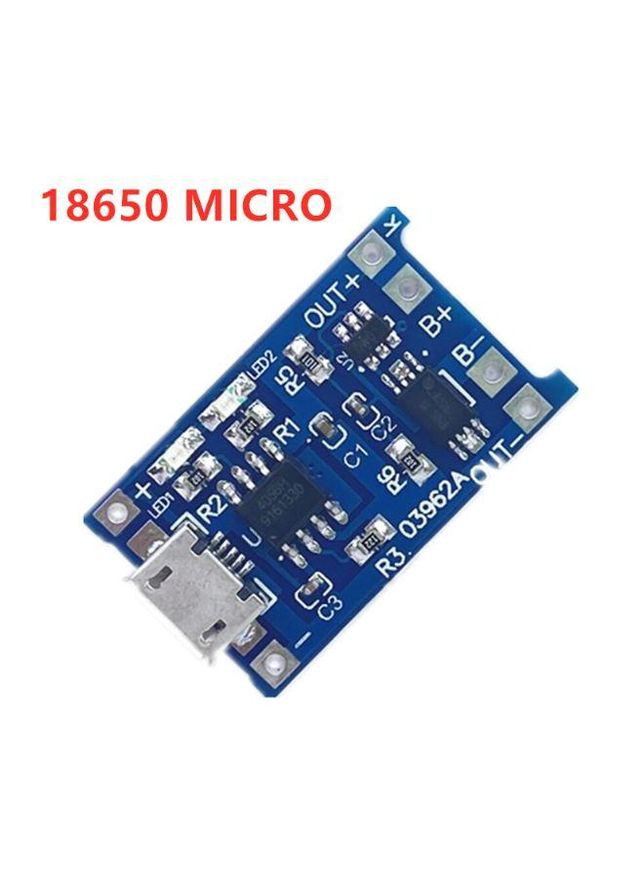 Модуль зарядного устройства для литиевой защитной батареи (вход Micro USB) 5 V 1 A TP4056 Huada (301085334)