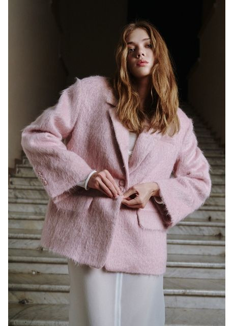 Жакет з альпаки блідо-рожевий TAYU жакет (364895294)