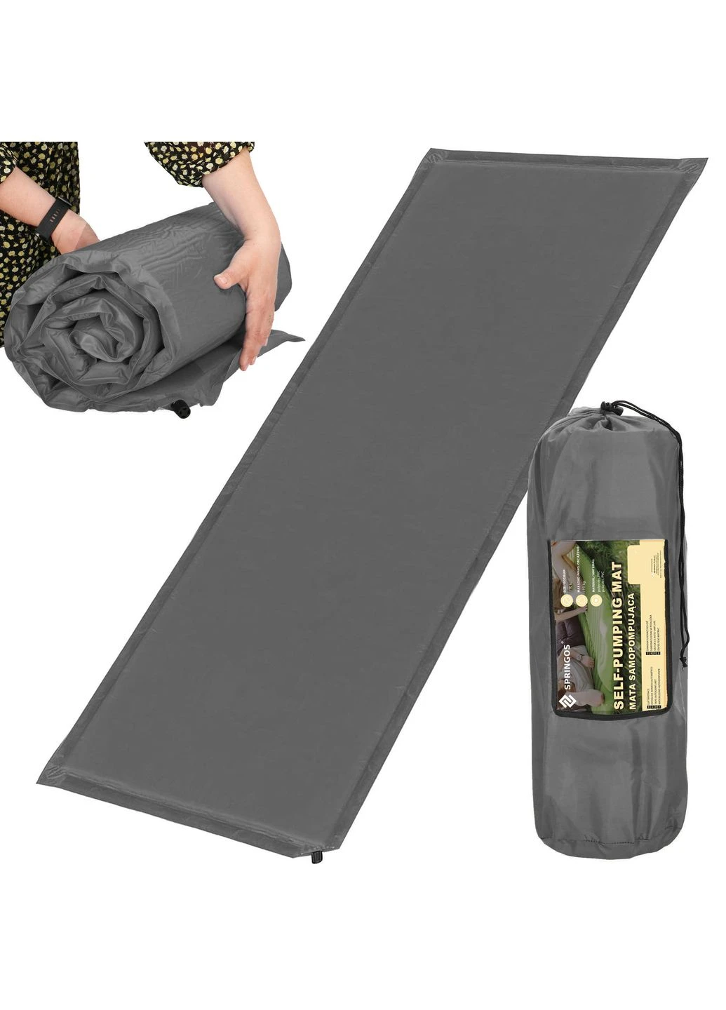 Килимок самонадувний 180 x 50 x 2.55 см Springos PM032 (275096115)