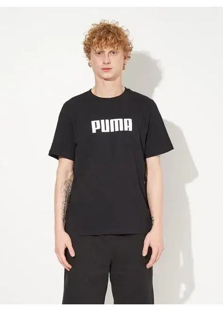 Чорна котонова чоловіча футболка big logo нова з етикетками спортивна No Brand