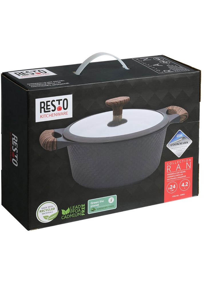 Кастрюля RAN 4,2 л Black (93903) RESTO (325402379)