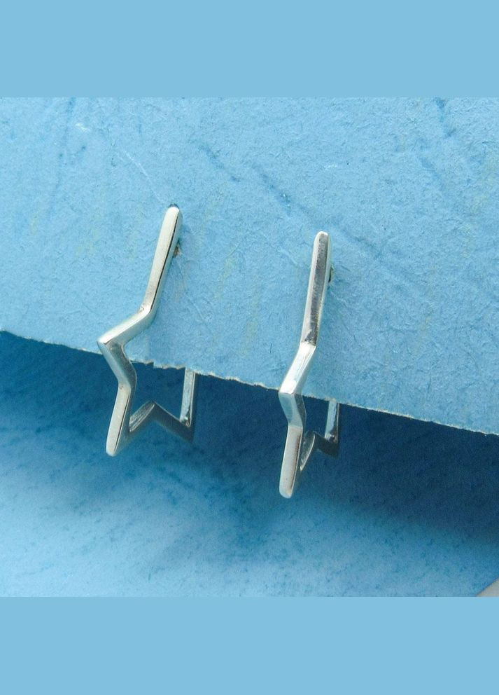 Срібні сережки пусети гвоздики "Зірки" No Brand (350667196)