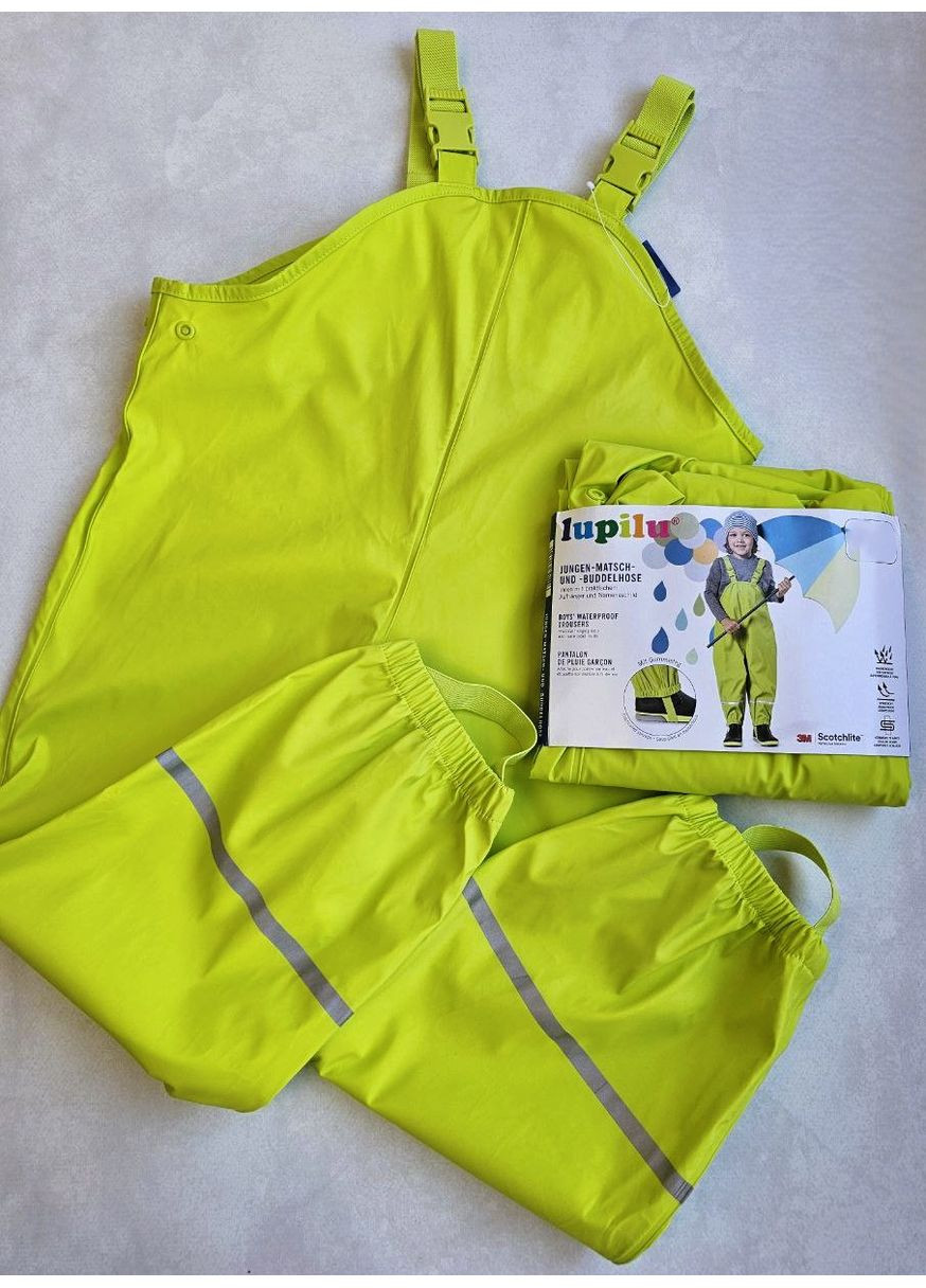 Дощовик дитячий без утеплення напівкомбінезон брудопруф Lupilu Напівкомбінезон (349508395)