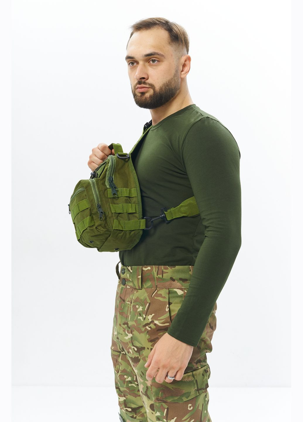 Сумка слинг зеленая No Brand (334193565)