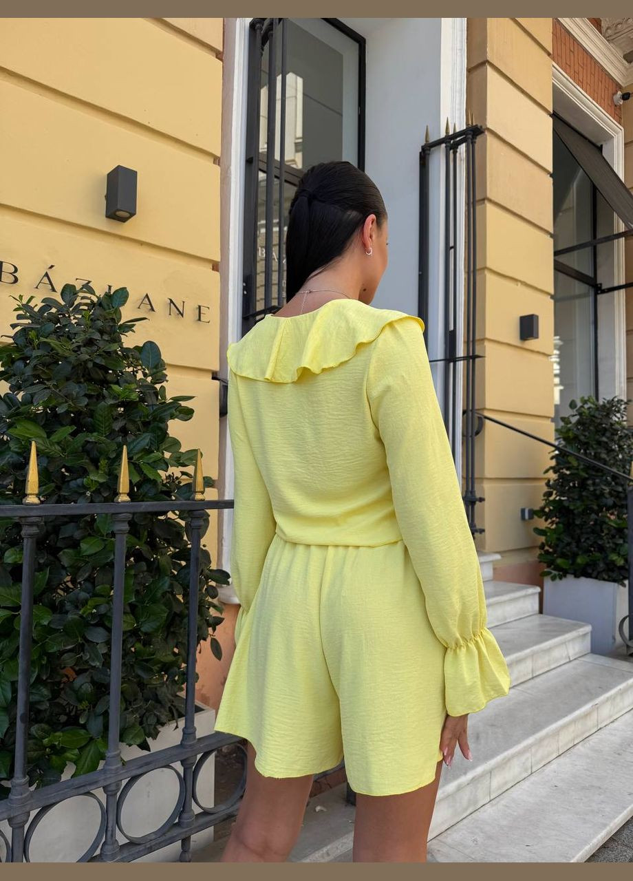 Яркий прогулочный костюм желтого цвета 33787 Fashion (345065775)