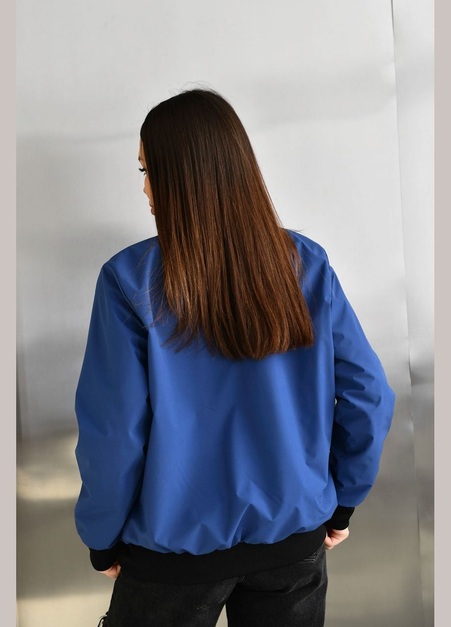 Синя женская куртка бомбер цвет индиго р.48/50 450745 New Trend