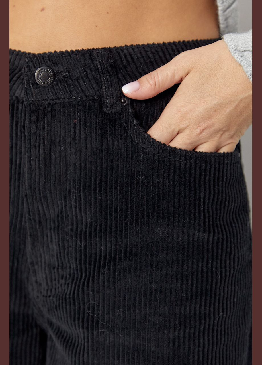 Вельветовые прямые брюки - черный Lurex (314901536)