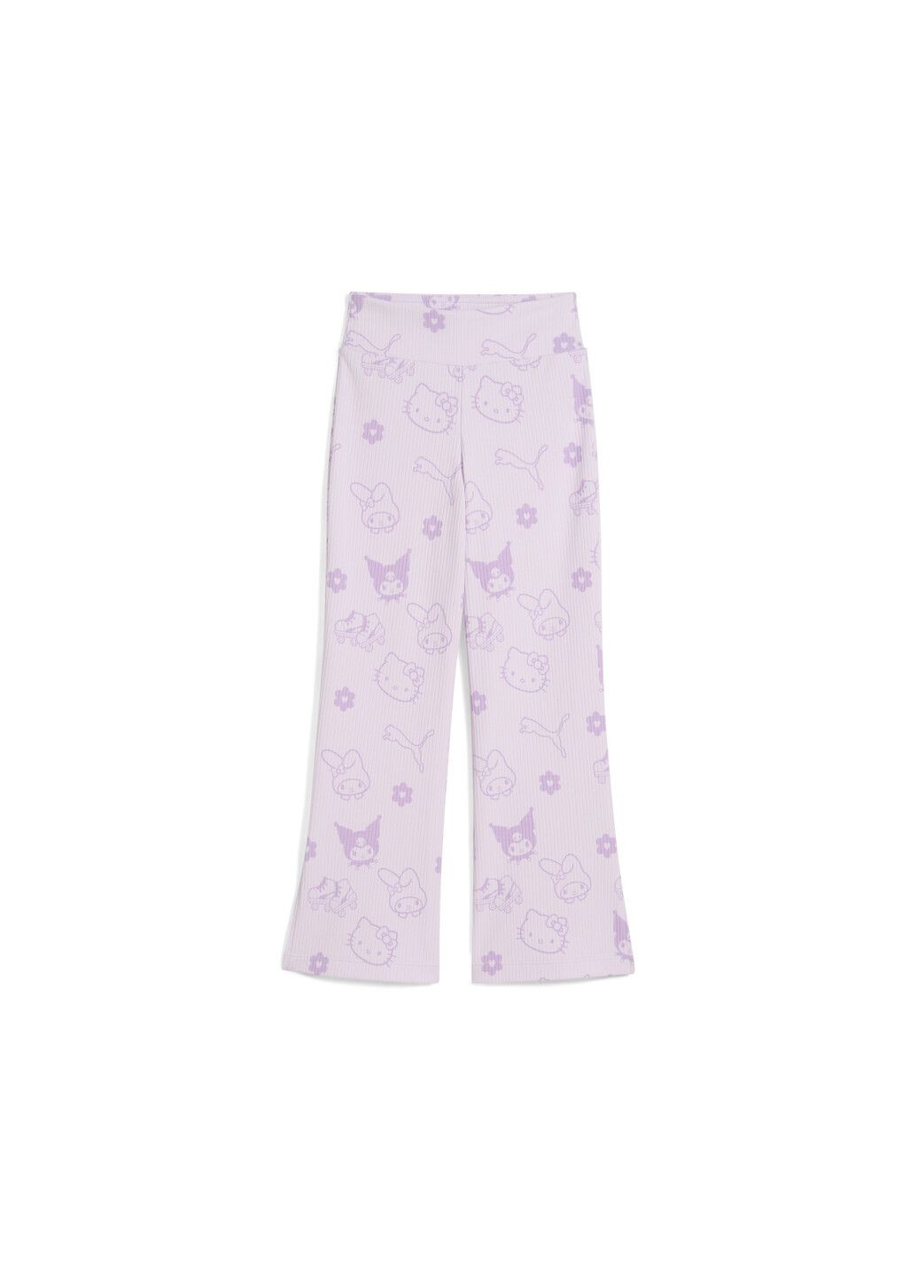 Пурпурные демисезонные детские леггинсы x hello kitty & friends ribbed flared leggings kids Puma