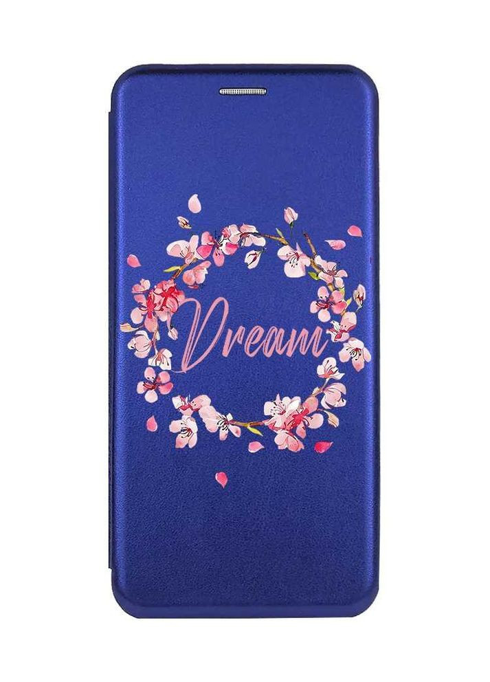 Чохол-книжка синій з малюнком на Xiaomi Redmi 14C / Poco C75 Віночок з сакури (принт 284) Creative (355400084)