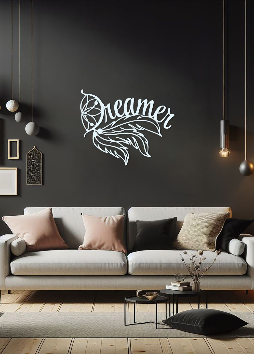 Дерев'яна картина на стіну в спальню, декоративне панно з дерева "Сон", оригінальний подарунок 15х20 см Woodyard (292111980)