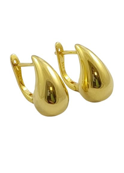 Серьги серебряные "Капля" без вставок BW/м-ж No Brand Сережки (347620637)