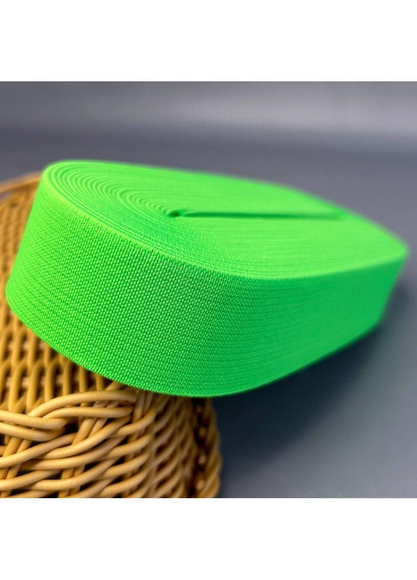 Резинка турецька щільна 3см, 10м - салатовий яскравий Plus-plus (354797496)