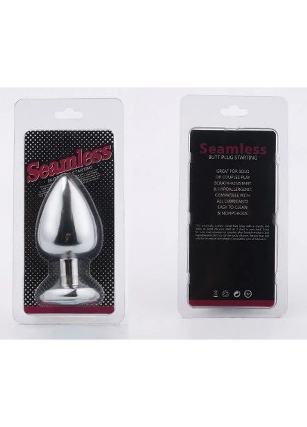 Анальна пробка Silver Metal Heart Red, M Loveshop (333713267)
