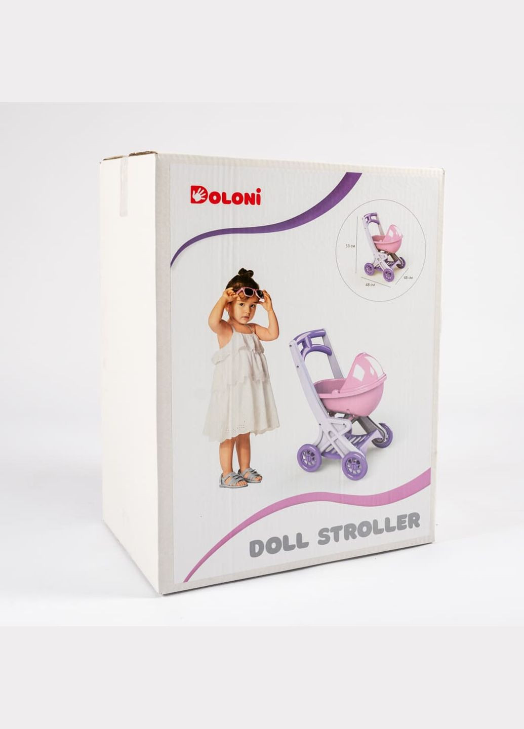 Коляска для ляльки з люлькою, артикул 0121/04 ЧЕРВОНО-БІЛИЙ 725 Doloni (315622959)