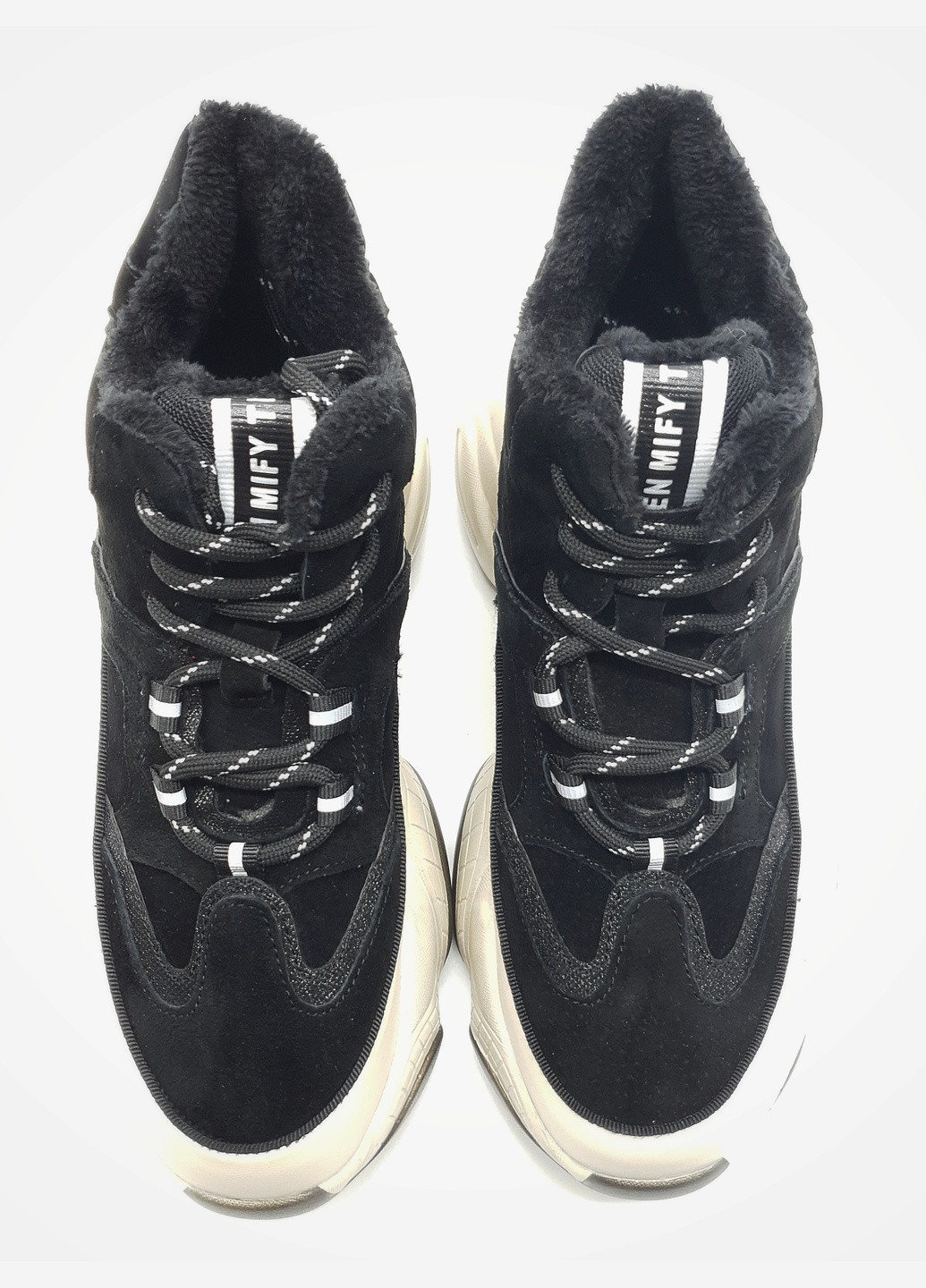 Чорні всесезонні жіночі кросівки зимові чорні замшеві lb-17-1 240 мм (р) Loris Bottega