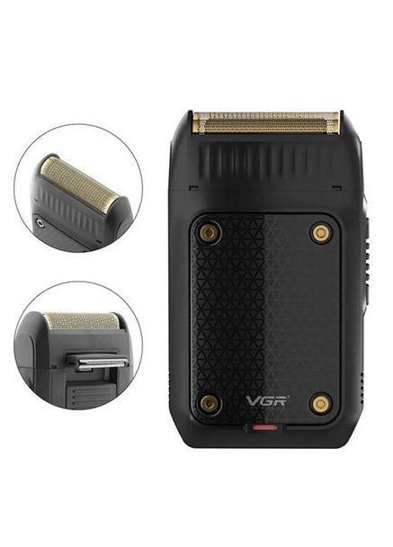 Електробритва V-353 (чорна) сіткова з тримером | Водонепроникна (IPX7), акумуляторна, для сухого та вологого гоління VGR (364233630)