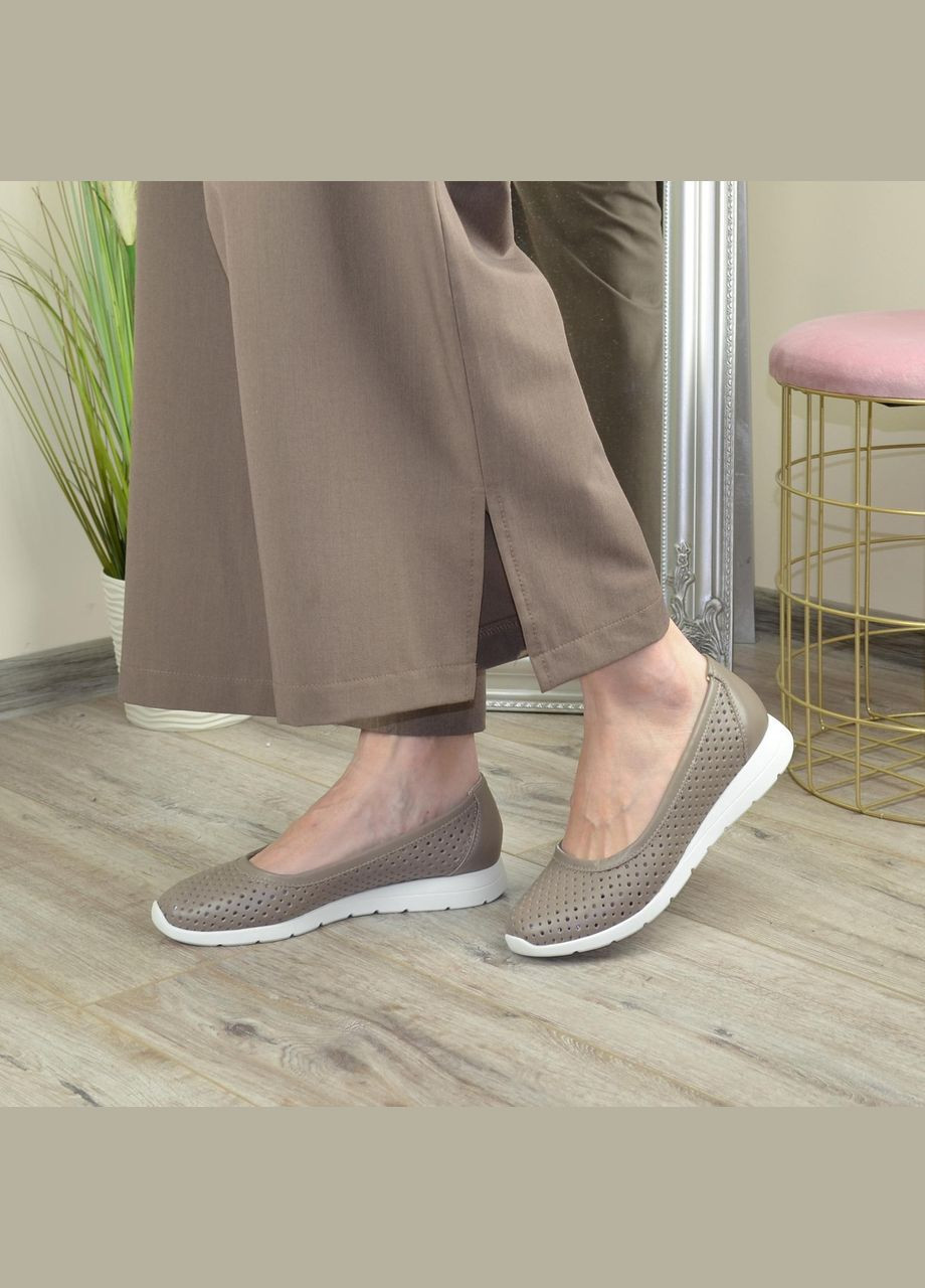 Женские балетки спортивные женские со сквозной перфорацией, цвет визон. 37 размер Vasha para | комбинированные (338794159)