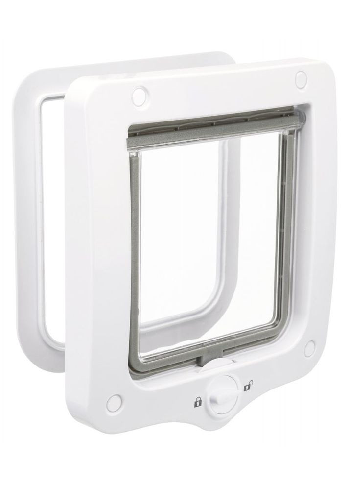 Двери для котов двусторонние 20x22 cм Белые (4047974442012) Trixie (329993863)