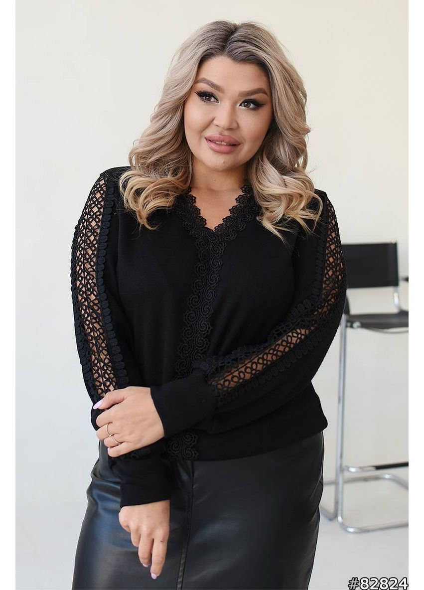 Чорний демісезонний джемпер, колір чорний Fashion