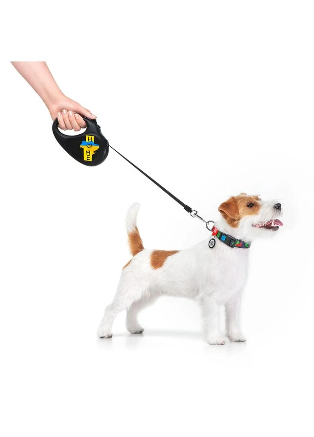 Поводок-рулетка для собак R-leash, рисунок "Дом", S, до 15 кг, 5 м, светоотражающая лента черный WAUDOG (331068474)