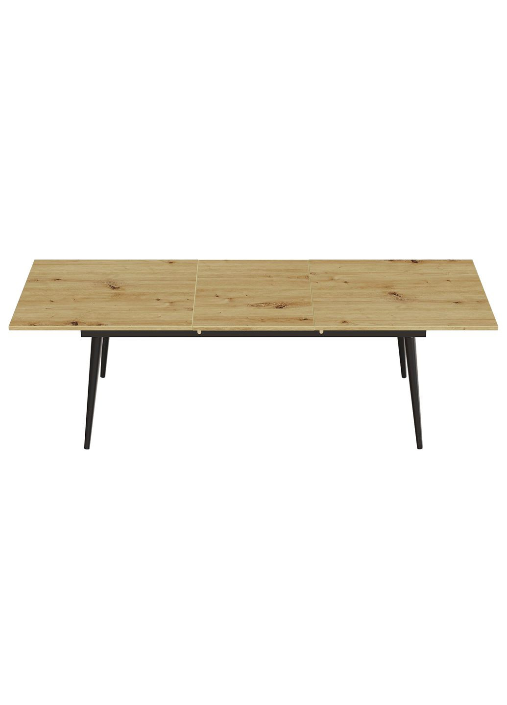 Стіл журнальний трансформер Dandi Small 45x120(160)x70 Чорний метал ДСП Дуб Артізан 16 мм (FRD-106800) Ferrum-decor (353500785)