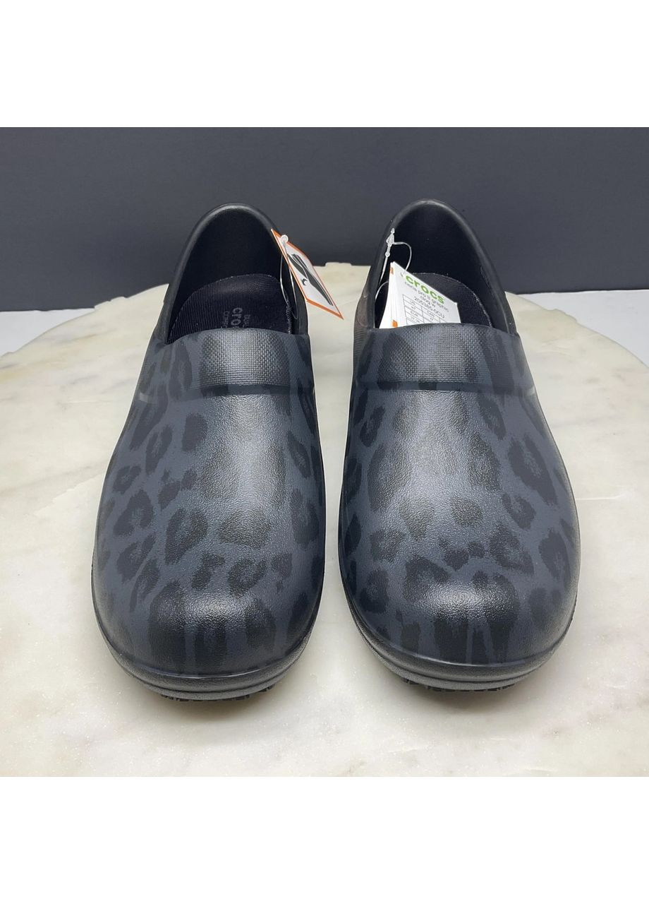 Синие крокс для труда женские леопард принт women's neria pro ii clogs Crocs