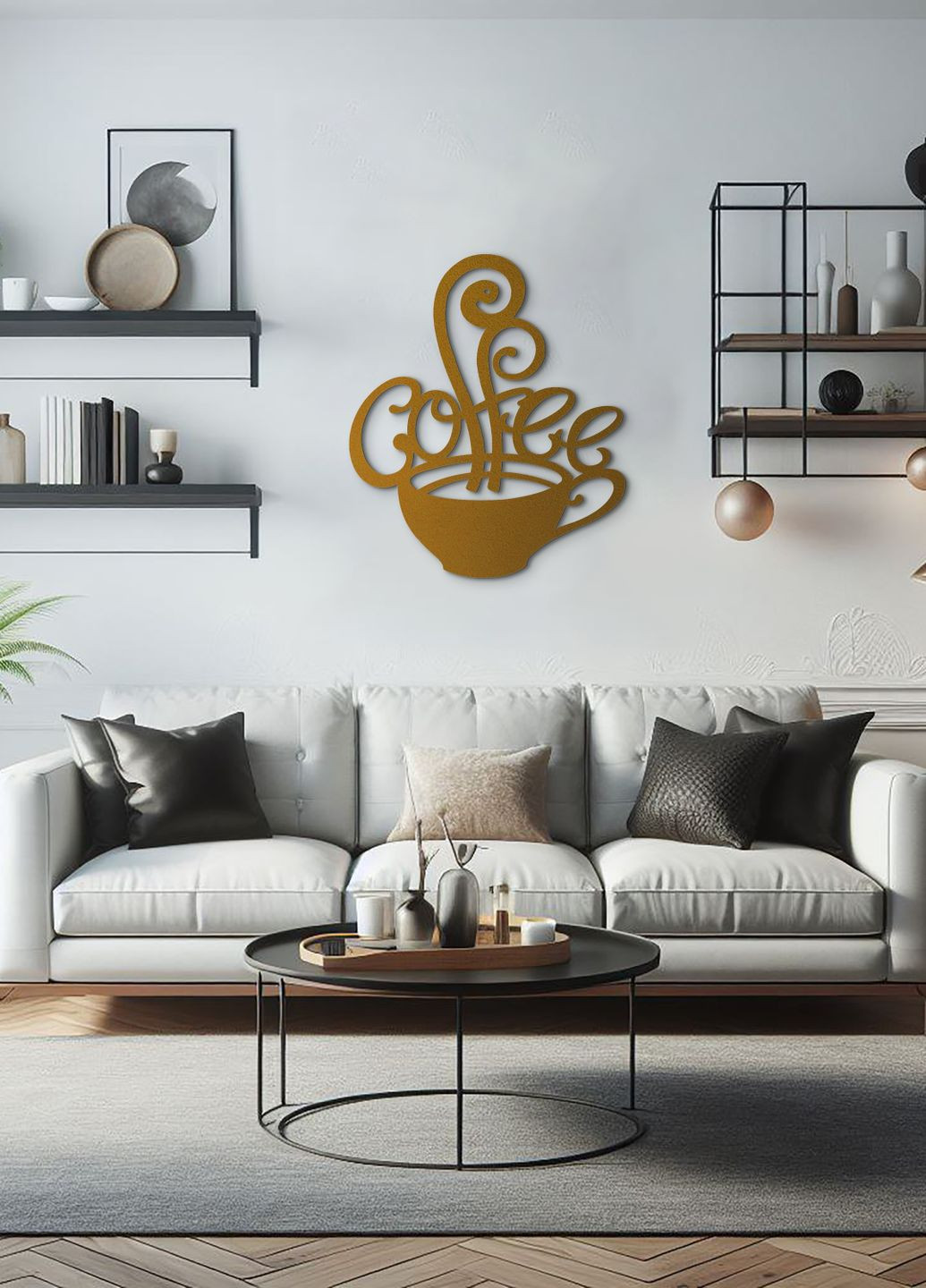 Сучасна картина на кухню, декоративне панно з дерева "Філіжанка кави", стиль мінімалізм 20х23 см Woodyard (291843101)