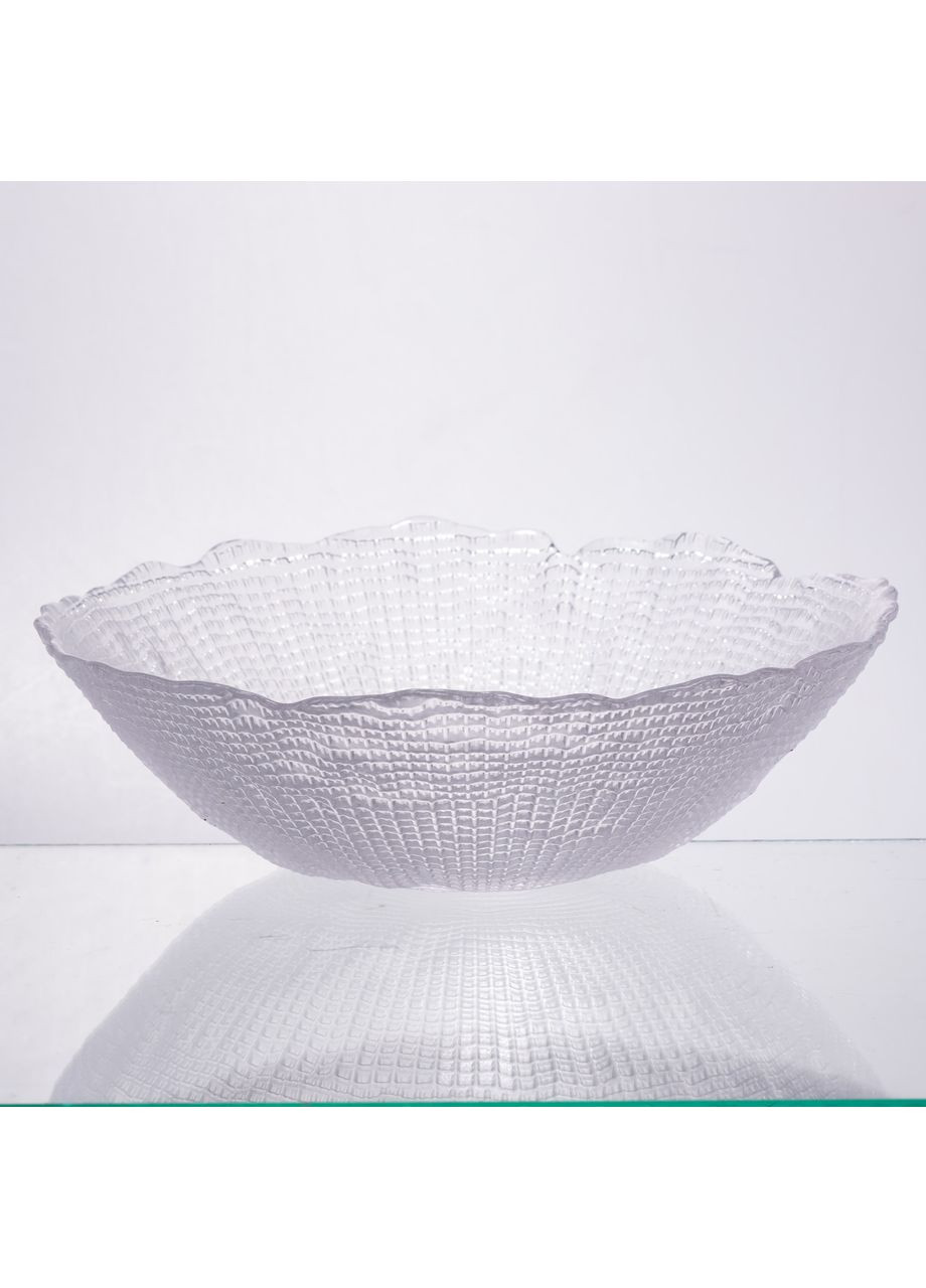 Салатниця велика скляна прозора 2 літри кругла 64486-48 Yiwu (371161324)