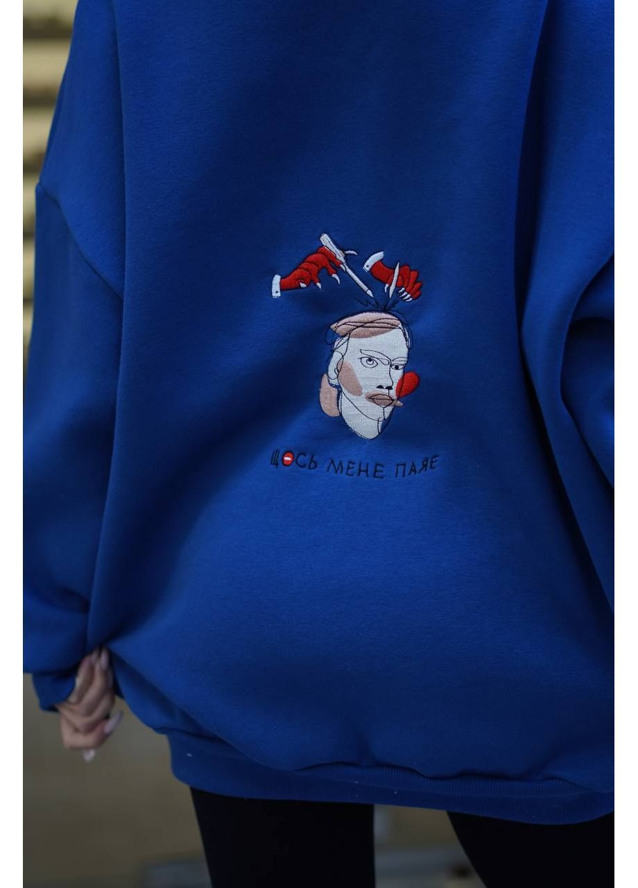 Жіноче худі оверсайз з вишивкою MonCher (366017901)