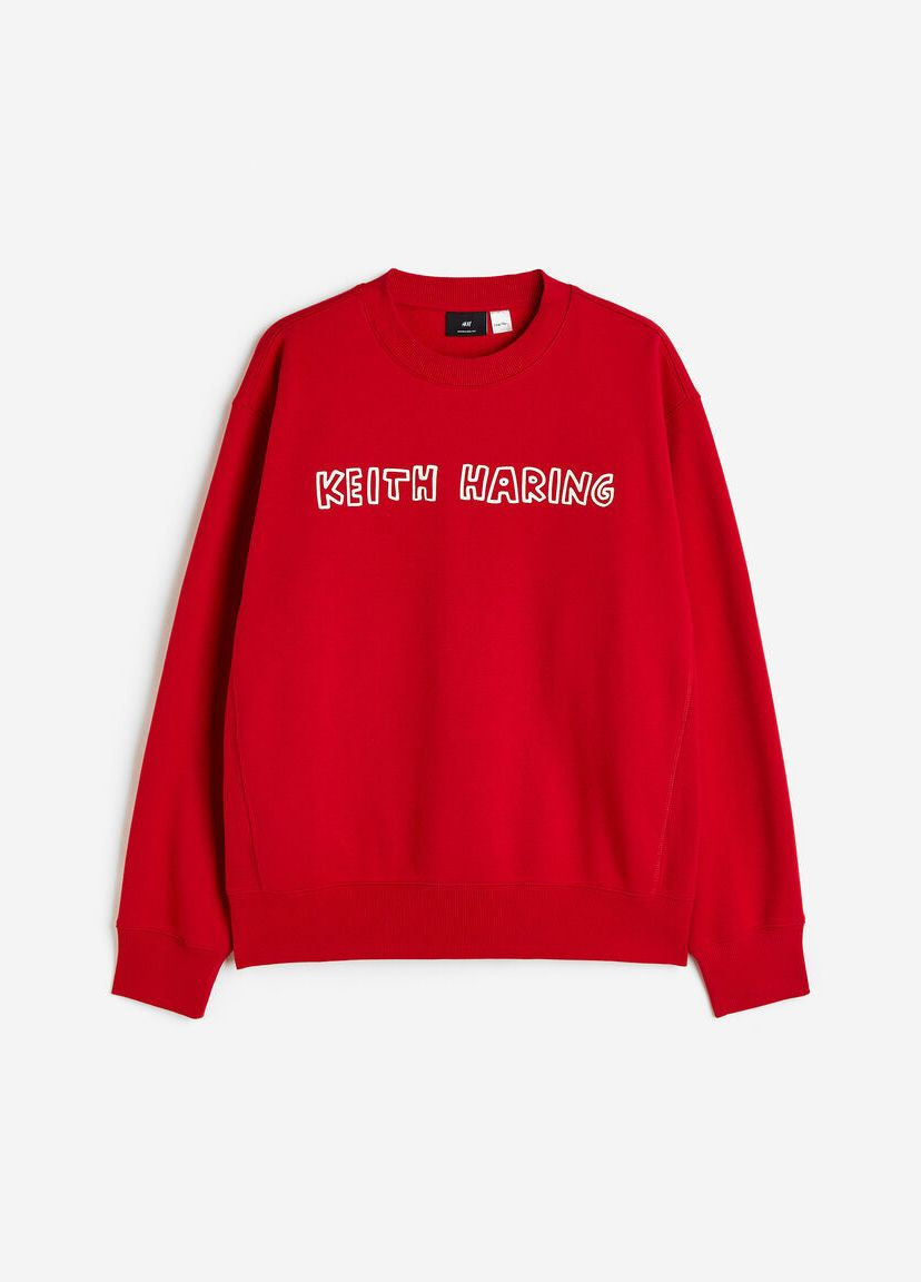 Червоний світшот чоловічий теплий H&M (312047563)