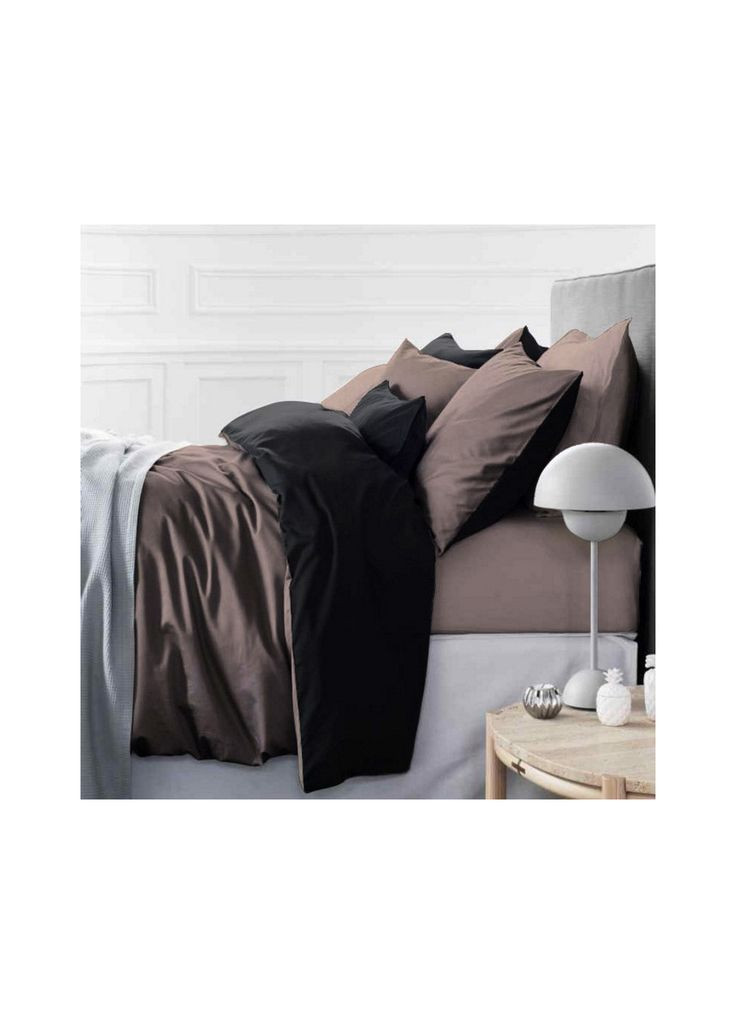 Постільна білизна (m221781) Mirson Сатин Premium Dark Chocolate 0211+0055 175х210 (366562781)