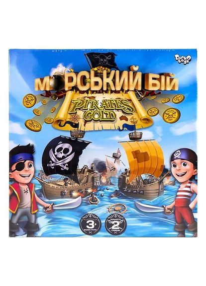 Настольная развлекательная игра "Морской бой. Пираты Gold" Danko Toys G-MB-03U рус No Brand (330600762)