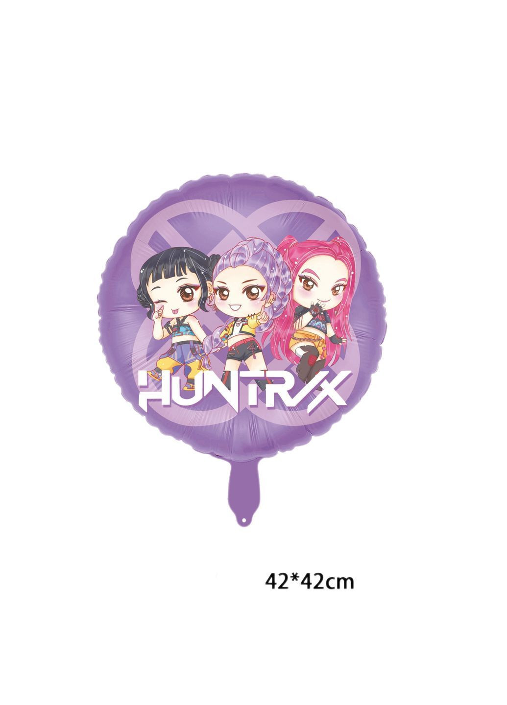 Шарик фольгированный круглый Huntrix KPop Demon Hunters 42x42 No Brand (367973853)