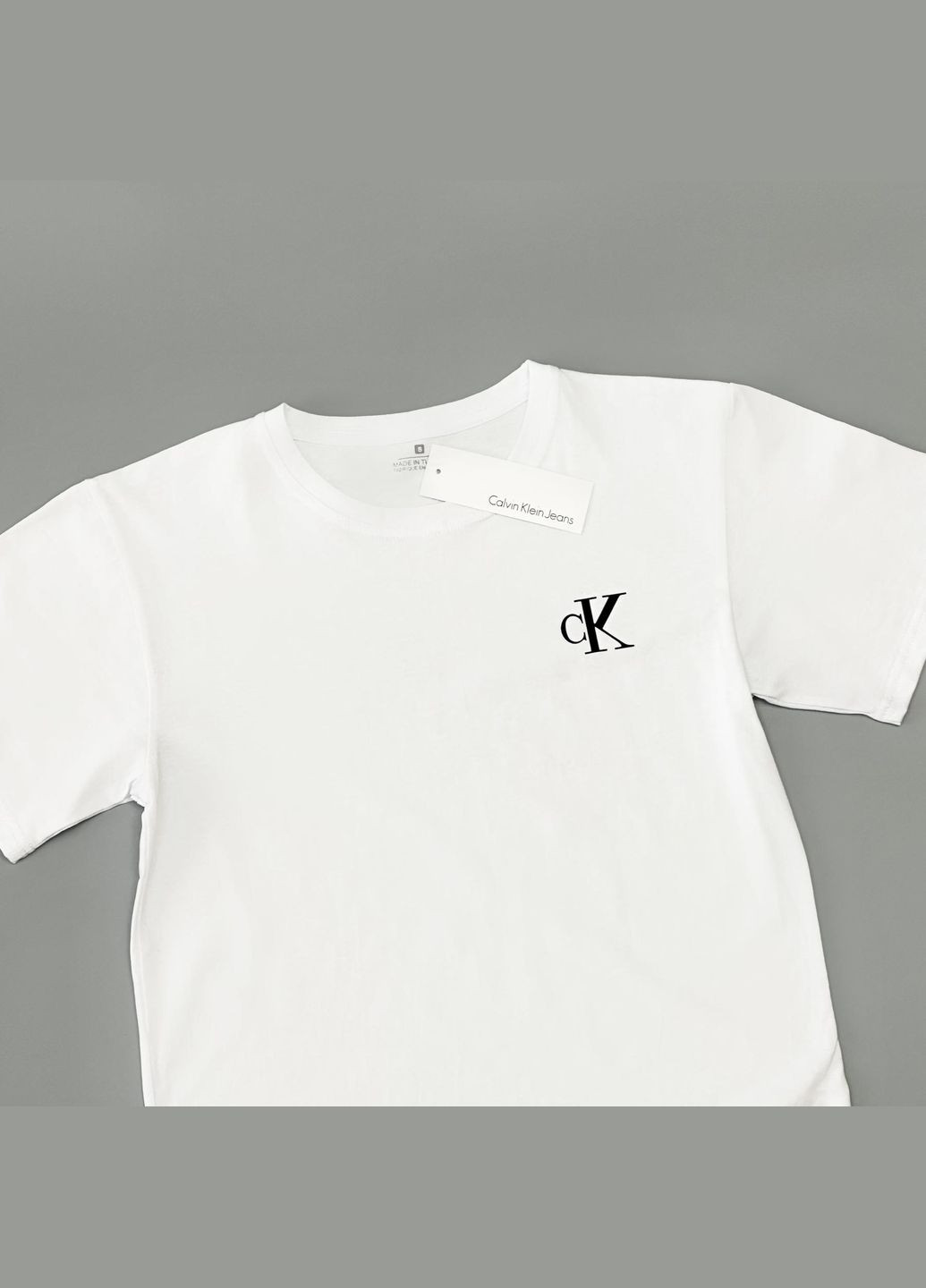 Белая стильная мужская футболка calvine klein белая Freedom