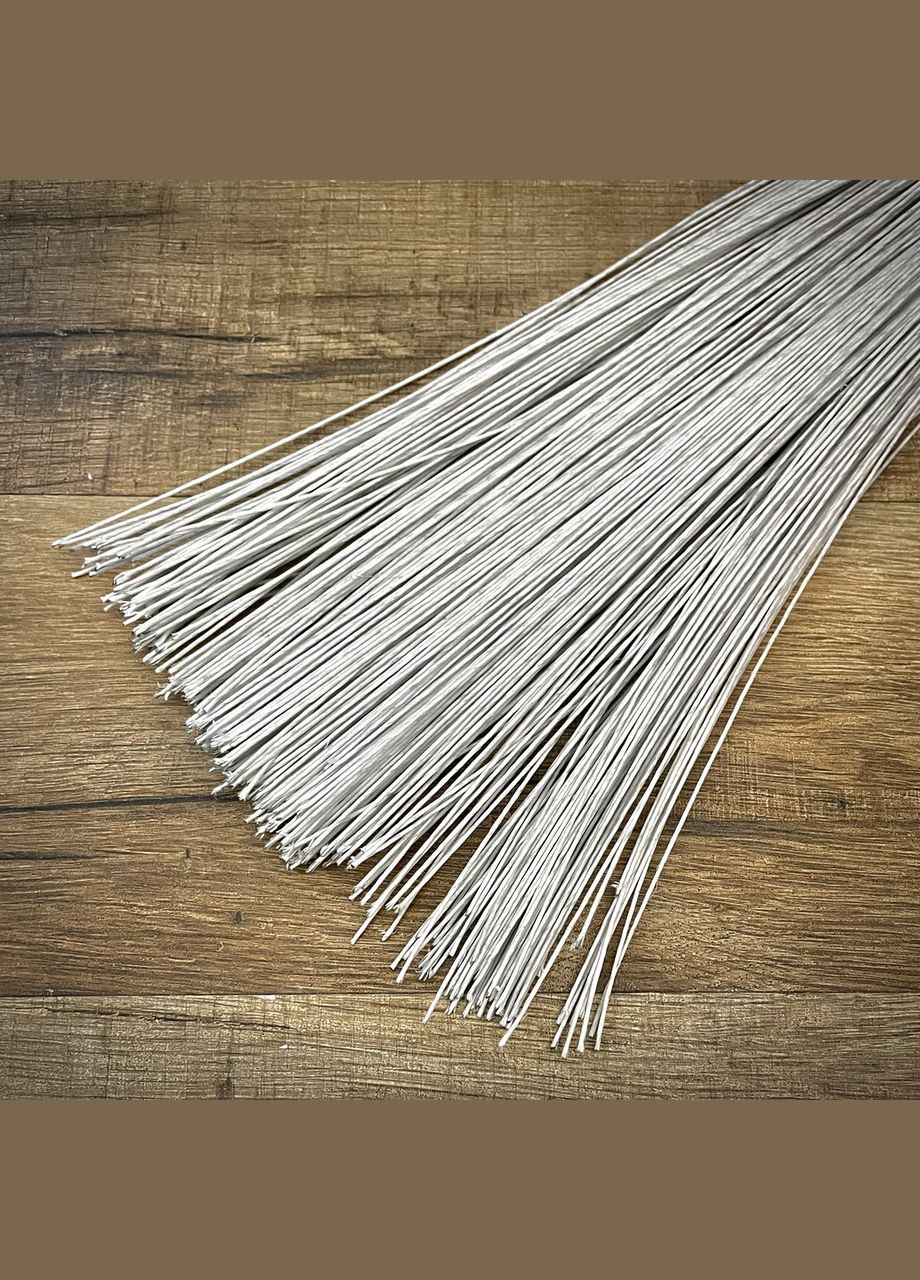 Флористичний дріт 0.8 мм, герберний дріт білий 40 см No Brand (329744098)