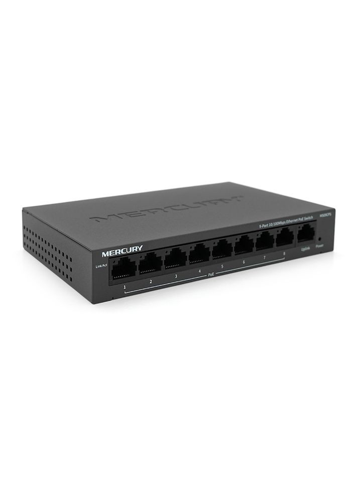 Коммутатор POE Mercury MS09CPS с 8 портами POE+1 порт UPLink 100Мбит, БП в комплекте, Q18 Voltronic (314931510)