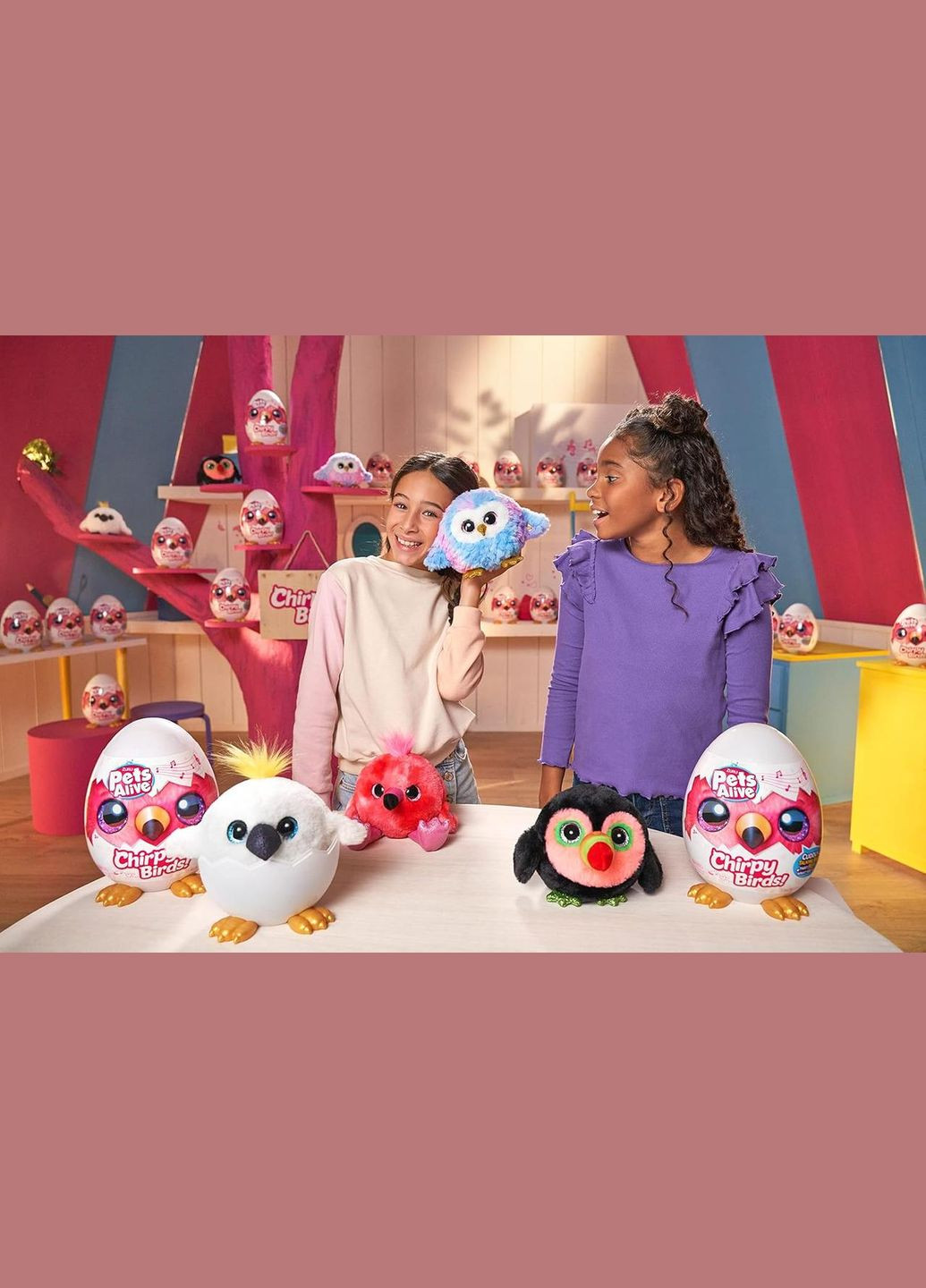 Интерактивная игрушка Pets Alive Тукан от Гигантское яйцо-сюрприз Веселые птички Chirpy Birds Toucan Zuru (338426048)