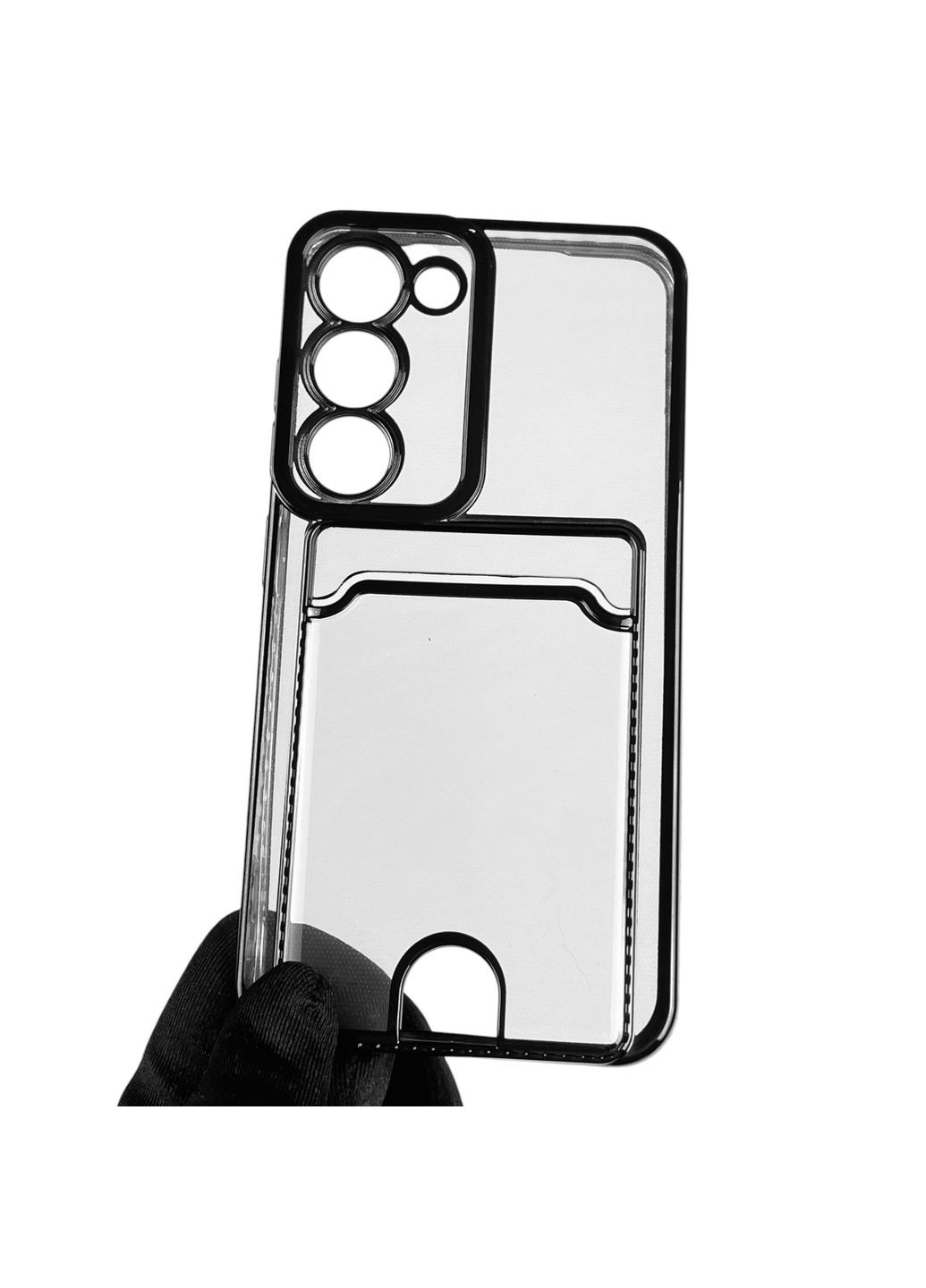 Чохол для Galaxy S23 (SM-S911B) із чорною окантовкою з кишенькою для карток на самсунг с23 чорний Samsung (366022031)