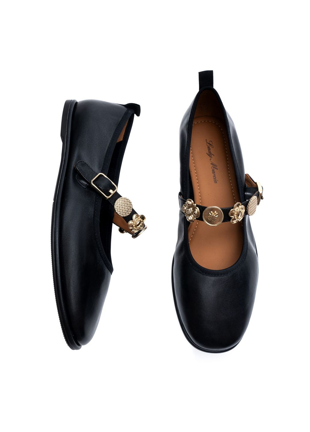 Женские балетки 01596 черные Lady Marcia | чёрные натуральная кожа (351376561)