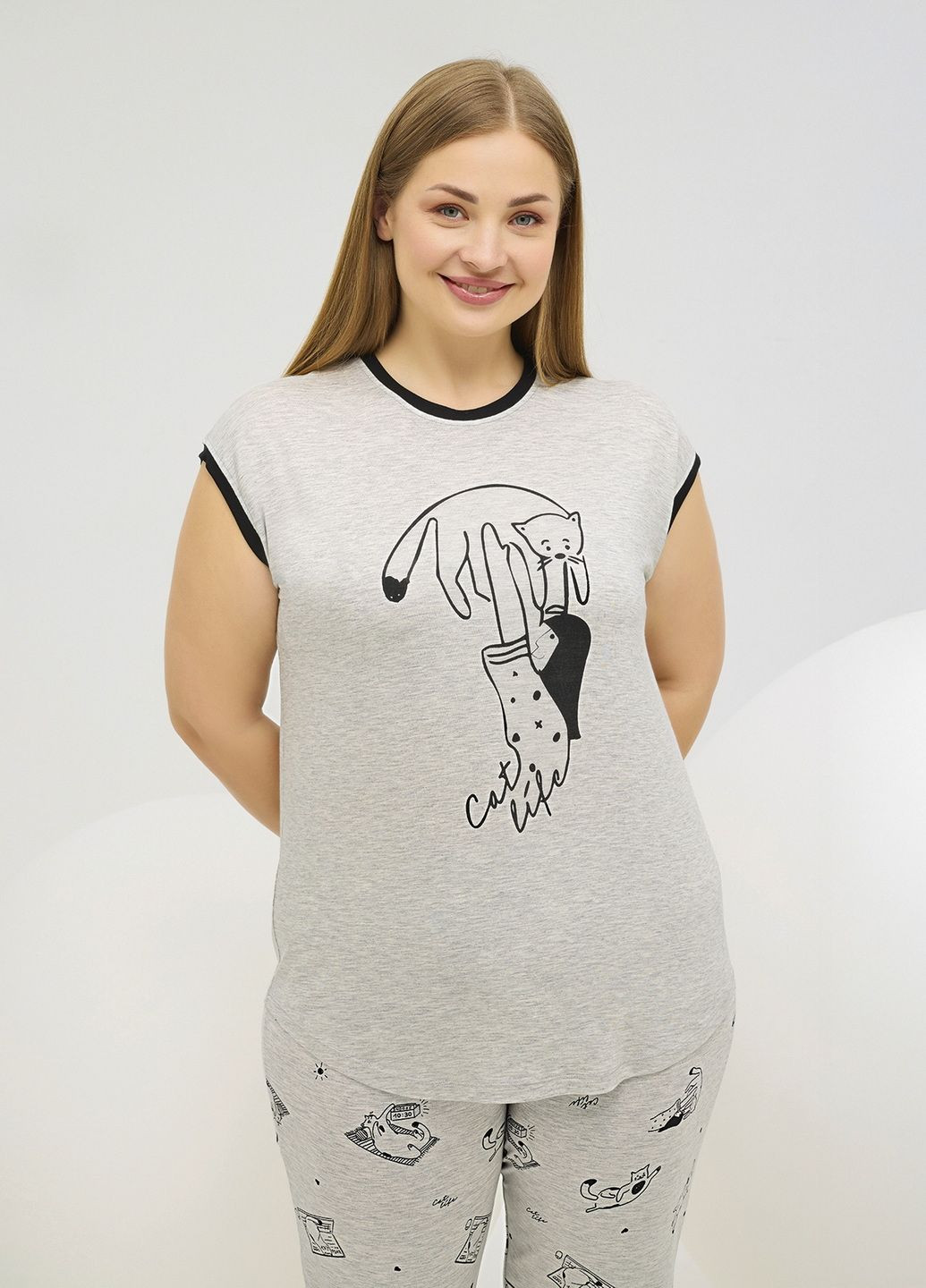 Серая пижама женская Sevim