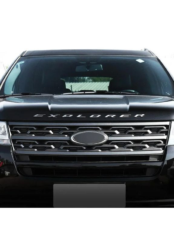 Эмблема надпись EXPLORER для Ford матовое серебро 350х20 мм пластик (на скотче) Ford Motor Company (369611709)