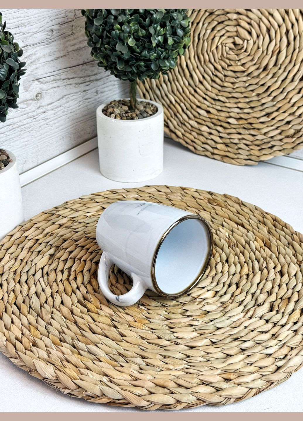 Чашка Maritimo 360 мл Golden rim white IN0036MAR Intrendo (365751045)