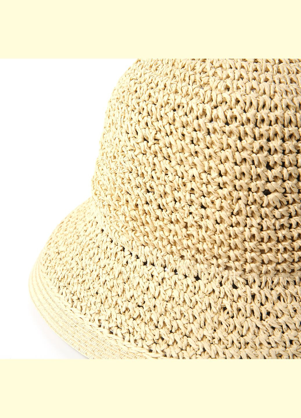 Шляпа с маленькими полями женская бумага бежевая CORA LuckyLOOK 376-428 (289478291)